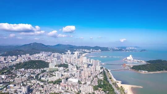 广东珠海城市大景航拍延时8K