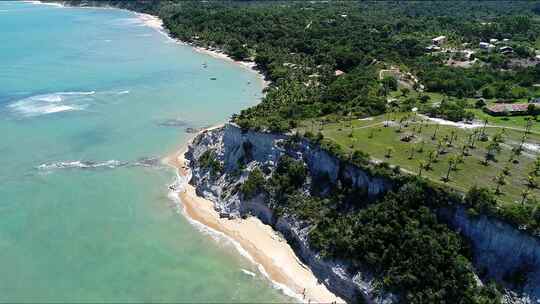 Trancoso海滩在Porto Seguro Bahia巴西。国际海滩。