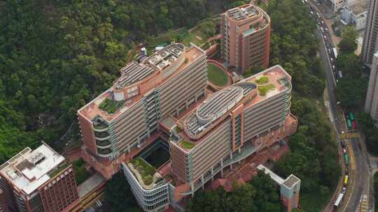 香港大学航拍大景视频素材模板下载