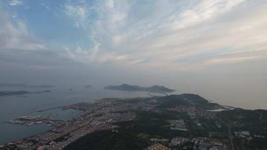 山东烟台长岛全景航拍