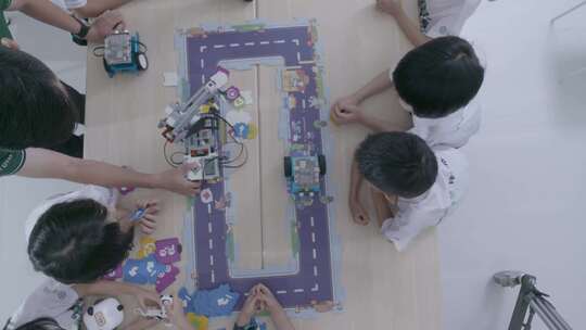 创新STEAM科技创客课堂编程机器人比赛视频素材模板下载
