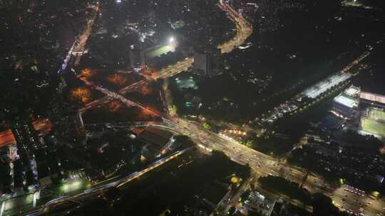 深圳罗湖夜景航拍