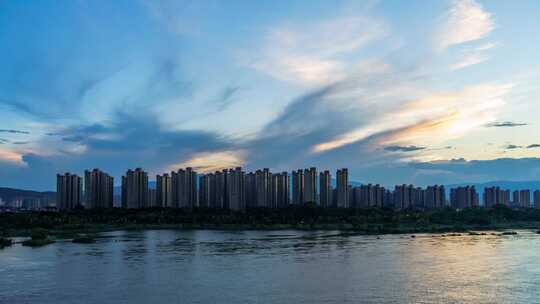 西双版纳景洪市澜沧江延时4K