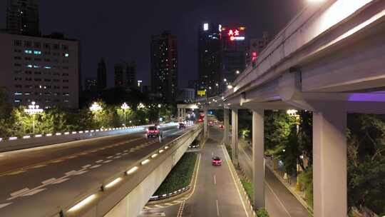 高架桥 跟车 车流视频素材模板下载