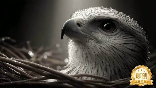 雄鹰守护雏鸟成长自然界生命的伟大传承