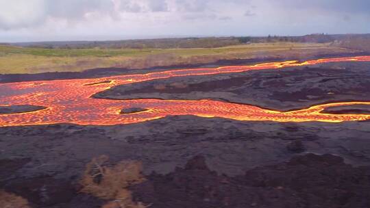 夏威夷基拉韦厄的火山爆发