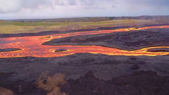 夏威夷基拉韦厄的火山爆发视频素材模板下载