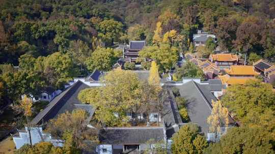 长沙岳麓山自然风光航拍