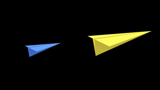 彩色纸飞机转场02