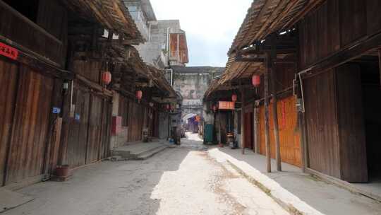 桂林灵川大圩古镇老街老店铺街景街道古建筑