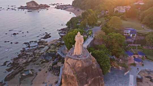 航拍厦门城市风光鼓浪屿