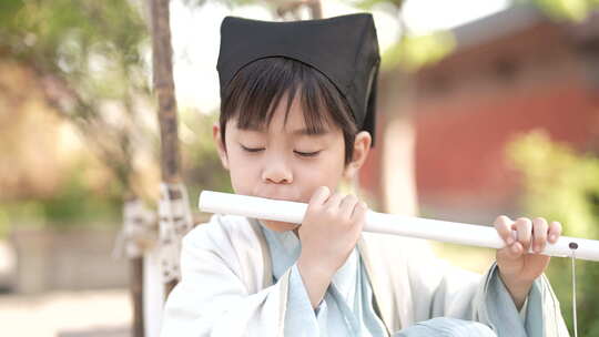 六一小朋友古代宁采臣倩女幽魂汉服女孩男孩