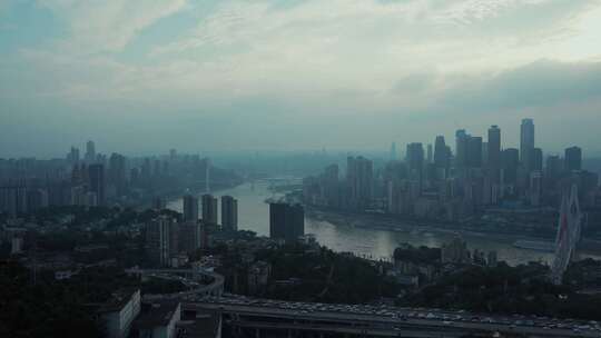 重庆山城雾都建筑大楼视频素材模板下载