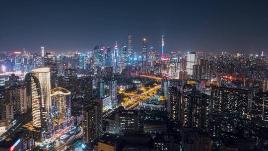 广州城市夜景视频素材模板下载