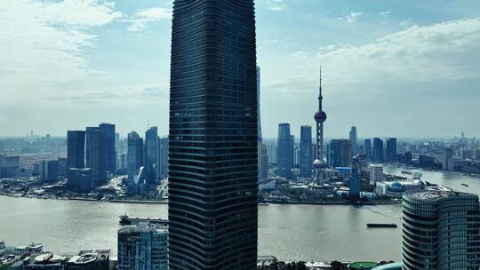 上海航拍建筑风光视频素材模板下载