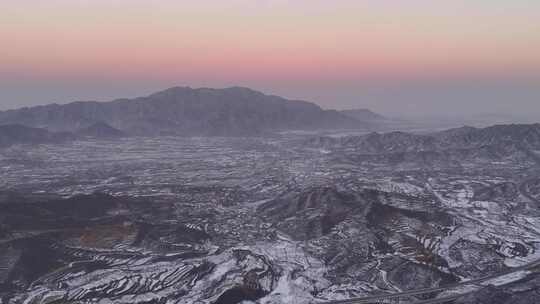 航拍雪景 唯美冬日空镜 立冬 冬至节气