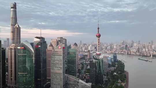 上海航拍 陆家嘴 城市 经济 金融 发展