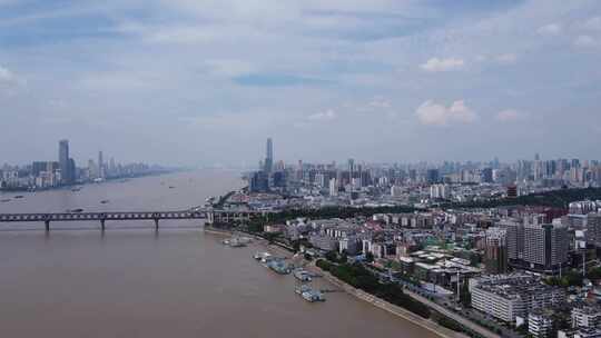 航拍武汉城市风光