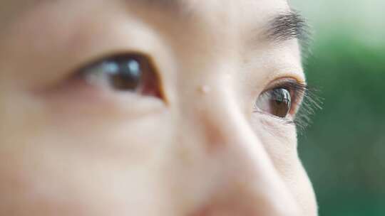 人物眼睛微距特写