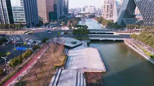宁波市东部新城航拍延时摄影