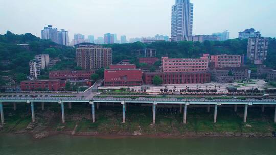 视频合集重庆大学嘉陵江周边城市建筑桥梁