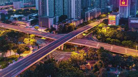 广州天河一立日转夜延时