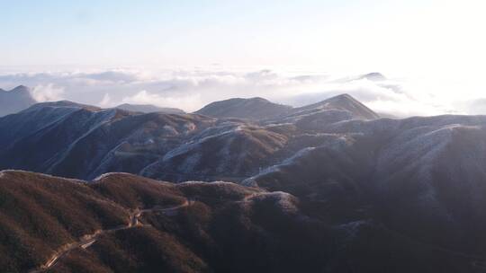 群山浩渺  山 安吉龙王山 龙王山 安吉视频素材模板下载