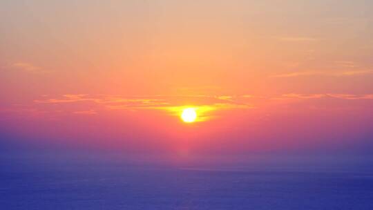 日出海边天空延时风景山脉自然夕阳日落