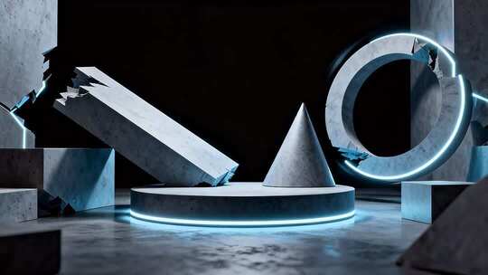 3D渲染几何物体场景