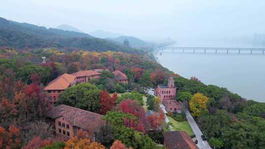 航拍杭州浙江大学之江校区