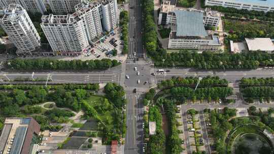 城市道路建筑航拍全景