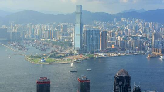 香港航拍全景大湾区