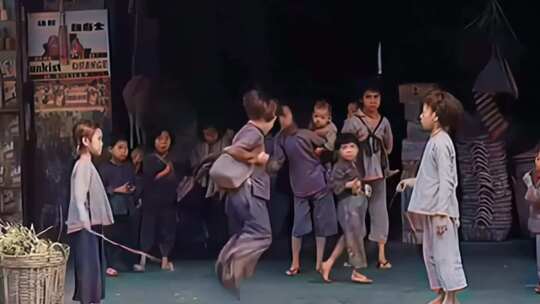 1959年香港孩子放学影像视频素材模板下载