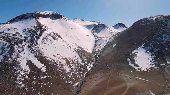 寒冷的冰川雪景