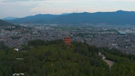 丽江古城航拍全景