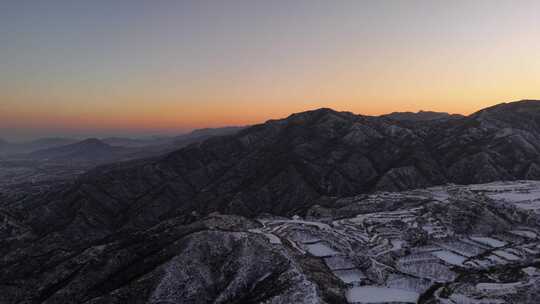 航拍雪景 唯美冬日空镜 立冬 冬至节气