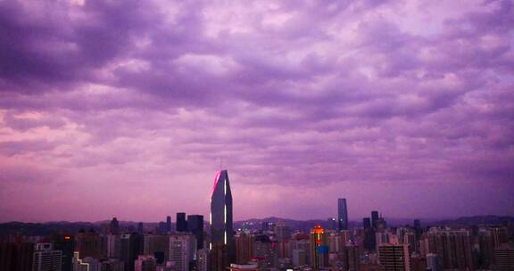 4K兰州紫粉色云层延时