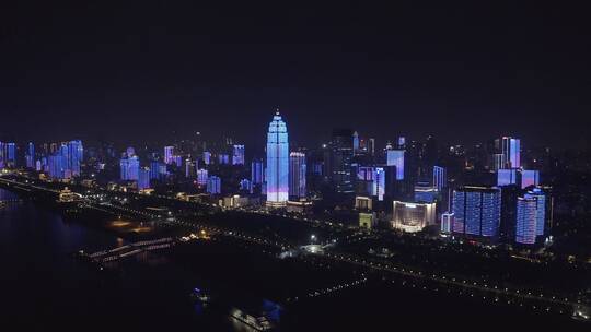 武汉城市夜景视频素材模板下载
