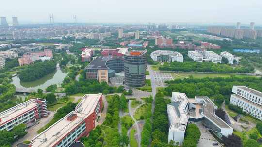 上海市闵行区华东师范大学闵行校区校园风景视频素材模板下载