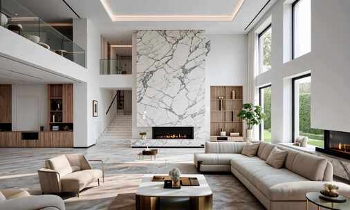 现代简约风格客厅室内场景