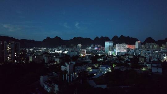 天等县夜景航拍