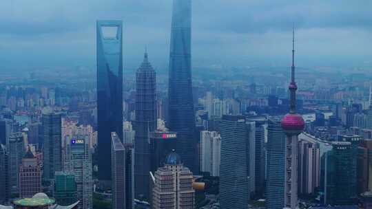 上海台风暴风雨来临前黑云压城航拍