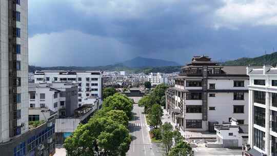 航拍福建泰宁县城城市建设