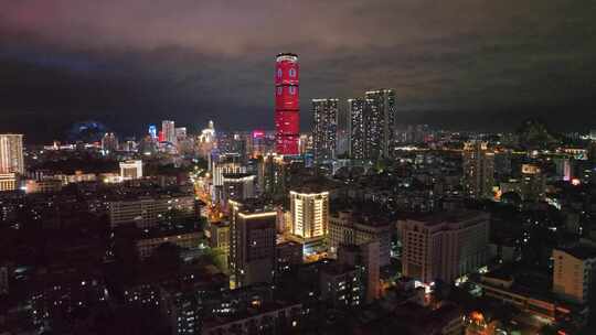 4K50帧航拍柳州夜景