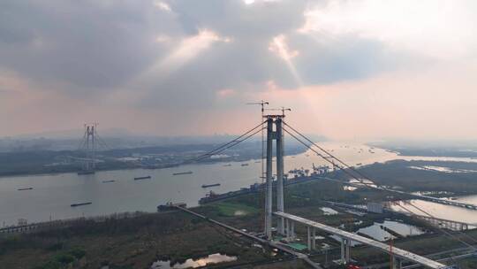 南京仙新路长江大桥合集视频素材模板下载
