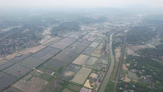 农田农业生产基地农田全景大疆无人机航拍