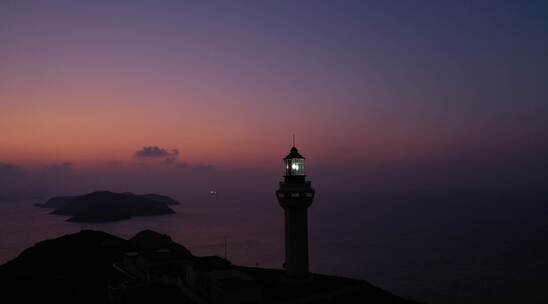 灯塔海岛 夕阳灯塔 航拍灯塔 唯美航拍视频素材模板下载