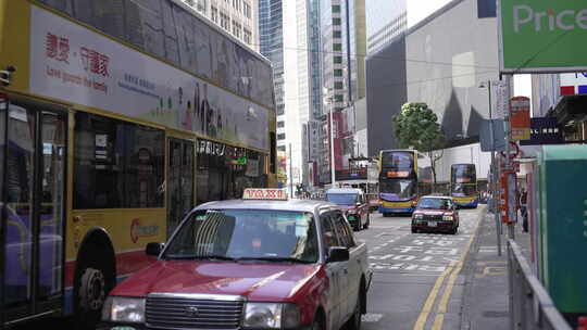 香港出租车视频素材模板下载