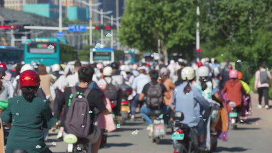 骑电动车上班互联网大数据数字时代