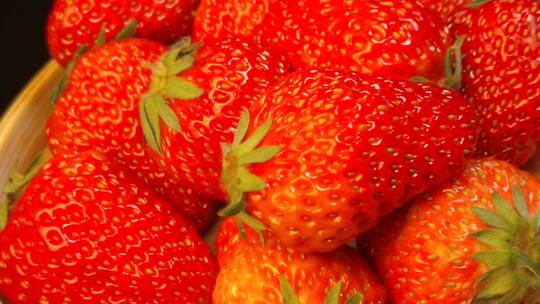 4K新鲜健康生态有机草莓美食蔬果4K视频拍摄
